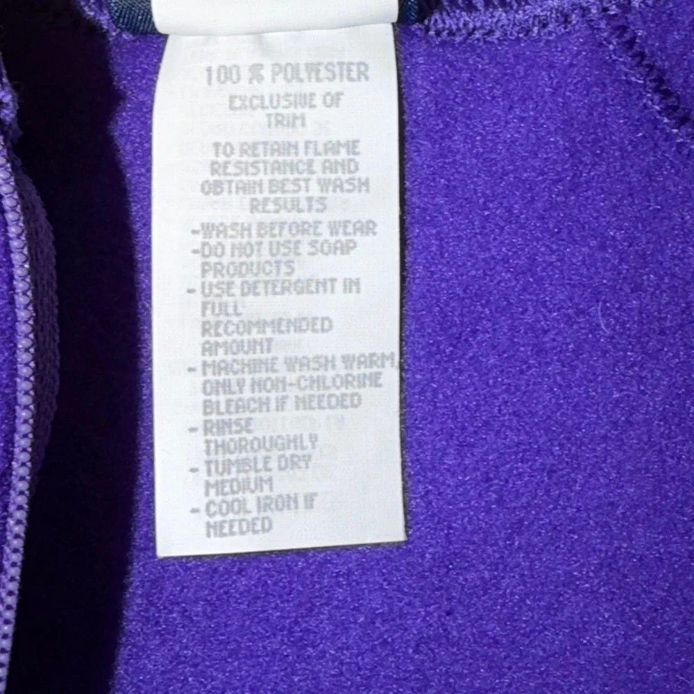 Vintage Carter's Baby Fleece Blanket Sleeper 0-6M Purple Teddy Zip-Up Y2K 1 Pc